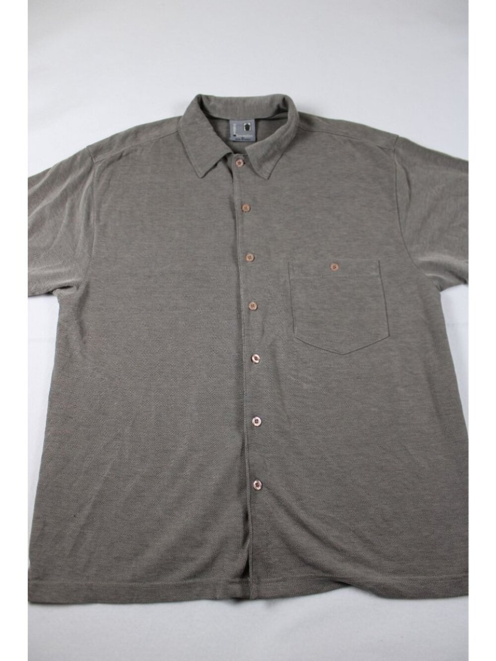 Vintage Mens XL Button-Up Gray Polo Shirt